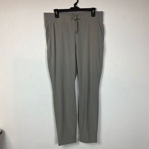 Athleta Gray Tie Waisted Trousers Workout Pants